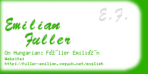 emilian fuller business card